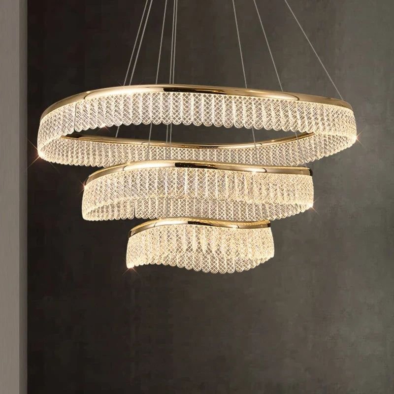 Modern Luxury LED Crystal Chandelier Pendant Light