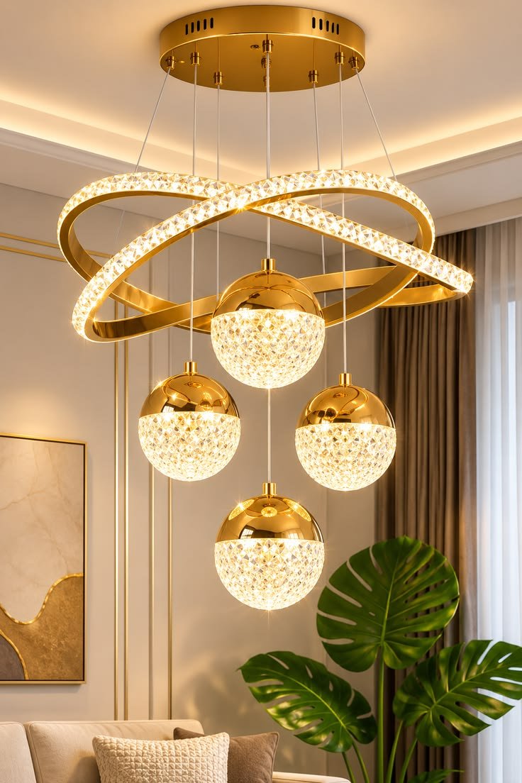 Modern Luxury LED Crystal Chandelier Pendant Light